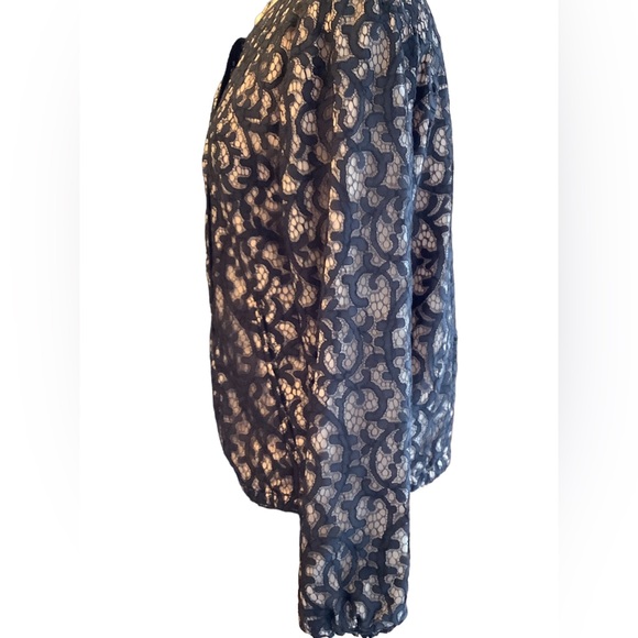 TRINA‎ TURK  BLACK LACE BOMBER JACKET SIZE 4 - Picture 6 of 16